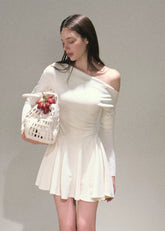 Moonlit Charm Off-Shoulder Dress